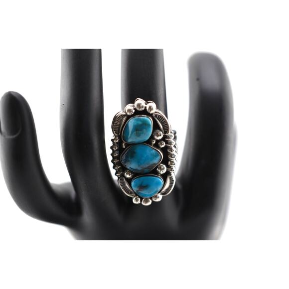 Native American Navajo Sterling Turquoise Ring by Ryntanna Yazzie - Picture 1 of 3